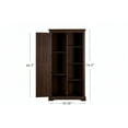 thumbnail image 3 of 74" Tall Storage Cabinet, Modern Multi-Function Freestanding Floor Organizer Cabinet with Shelves, Wood Rustic Farmhouse Pantry Cupboard for Dining Room, Living Room, Bedroom, Office, Espresso, 3 of 9