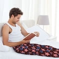 thumbnail image 5 of Hirioo American Stars1 for Men's PJ Pajama Pants Sleep Pants Men's Home Trousers with Pockets,S-3XL-Small, 5 of 6
