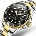 thumbnail image 1 of OLEVS New In Mechanical Watches for Men Diving Green Waterproof Watches With Date Classic Business Rotatable Bezel Analog Watch, 1 of 1