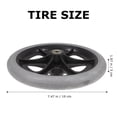 thumbnail image 4 of Accessoire de Roue avant de Fauteuil Roulant 8 Pouces Pneu Plein Universel, 4 of 8