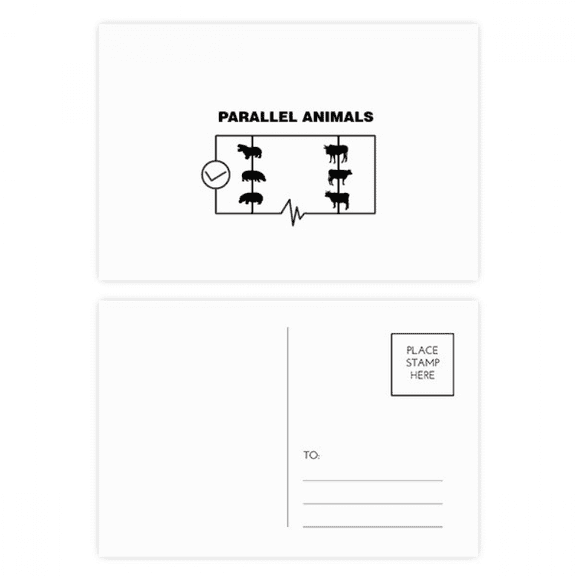 circuit hippopotamus cattle postcard set birthday mailing thanks greeting card
