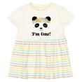 thumbnail image 3 of Inktastic First Birthday Panda 1 Year Old Girl Girls Baby Dress, 3 of 5
