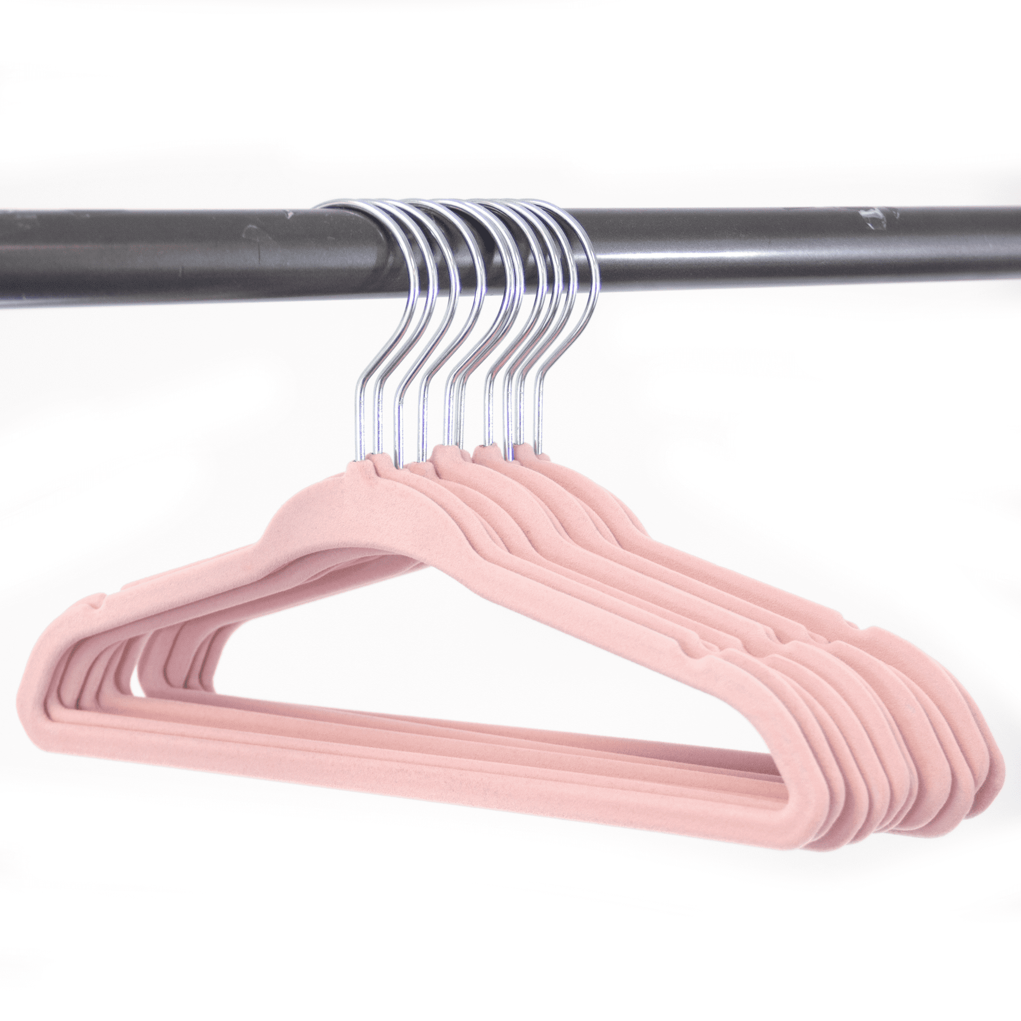 Closet Complete 50 Pack Baby Sized Non slip Velvet hangers Light Pink