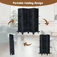 thumbnail image 5 of 4-Panel Room Divider with Shelves,5.6ft Tall Folding Privacy Screen Panels, Room Divider Wall Divider for Room Separation, Room Divider Shelves,Effectively Block Sight,Black, 5 of 6