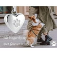 thumbnail image 4 of Heart Shape Charm Pet Ashes Container Necklace Claw Pattern Designs Steel Memorial Jewelry Neckchain For Pet Owners Gift, 4 of 8