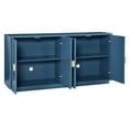 thumbnail image 4 of YesFashion 60" Buffet Sideboard Cabinet with Storage,Modern Storage Cabinet with 4 Doors,Adjustable Shelves And Wooden Triangular Handles for Living Room Dining Room Bedroom, 4 of 10