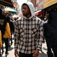 thumbnail image 2 of YODETEY Men’s Hooded Plaid Flannel Shirt Jacket, Midweight Casual Long Sleeve Plaid Shacket, Big and Tall ,Size M-4XL, 2 of 10