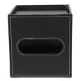 thumbnail image 3 of Funda para caja de pañuelos de cuero sintético, organizador para rollos de papel de encimera de baño, 3 of 6