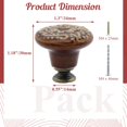 thumbnail image 2 of Brown Ceramic 16pcs Vintage Kitchen Cabinet Knobs Pulls, Retro Drawer Pull Handles for Closet, Cupboard, Furniture Door Knobs, 2 of 14