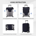 thumbnail image 5 of Rhea Ripley Luggage Cover Protector, Washable Elastic Suitcase Cover with Zipper and Buckle, Fits 18-32 Inch Luggage, Anti-Scratch & Dustproof, 5 of 9