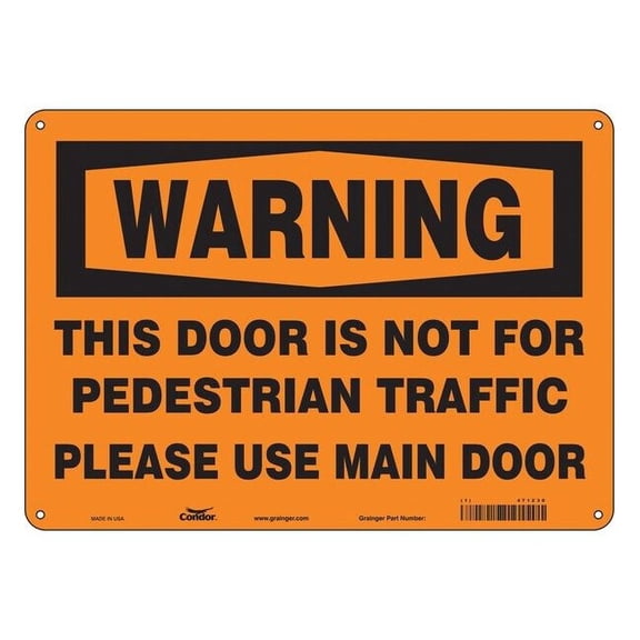 Condor Safety Sign,10 in x 14 in,Polyethylene 471Z30