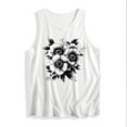 thumbnail image 3 of Flowers Print Tank Top for Women Summer Sleeveless Tops Casual Cute Graphic Tanks Loose Fit Vintage Vacation Shirt, 3 of 4