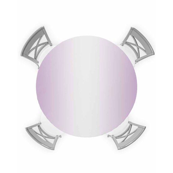 nqOlkjepod Light Purple Ombre Round Tablecloth, Fitted Table Cover with Elastic for 45"-54" Round Tables, Modern Gradient Abstract Art Table Cloth Outdoor Indoor Dinning Party Waterproof Tablecloths