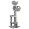 thumbnail image 2 of New Cat Condos 140003- Solid Wood Climbing Cat Tower Tree-Color:Gray, 2 of 10