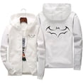 thumbnail image 3 of Chaqueta a prueba de viento con cremallera y estampado de murciélago para hombre y mujer, sudaderas con capucha, ropa de protección solar, abrigo deportivo informal de manga larga con capucha, Top fin, 3 of 4