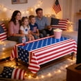 thumbnail image 5 of Holiday Outdoor Decorations, Heavy Duty Vinyl Tablecloth, 4Th of July Tablecloth, Outdoor Flag, Tailgate Party Gatherings, Rectangular, Stars Stripes, 1 Pc, 5 of 5