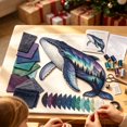 thumbnail image 6 of Northern Lights Wildlife DIY Patchwork Kit, Creative Fabric Craft, Handmade Home Decor Project, Unique Gift for Craft Lovers (Whale), 6 of 7