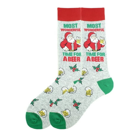 

christmas socks for women 1 Pairs Men And Women Various Printed Christmas Socks Christmas Gifts Medium Tube Socks Warm Thick Socks