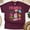 Maroon, variant on Colorful Florida Travel Shirt – Flamingo, Palm, and Margarita Beach Tee , Maroon, Size S