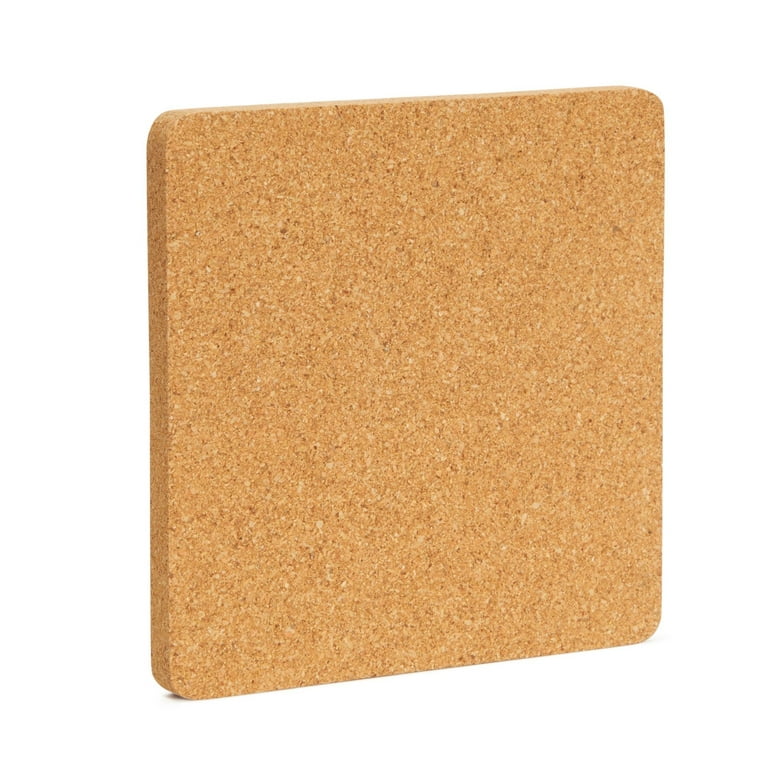 Tuanse Square Cork Trivets 4 x 4 x 0.2 Inch Cork Coasters for Drinks  Absorbent Cork