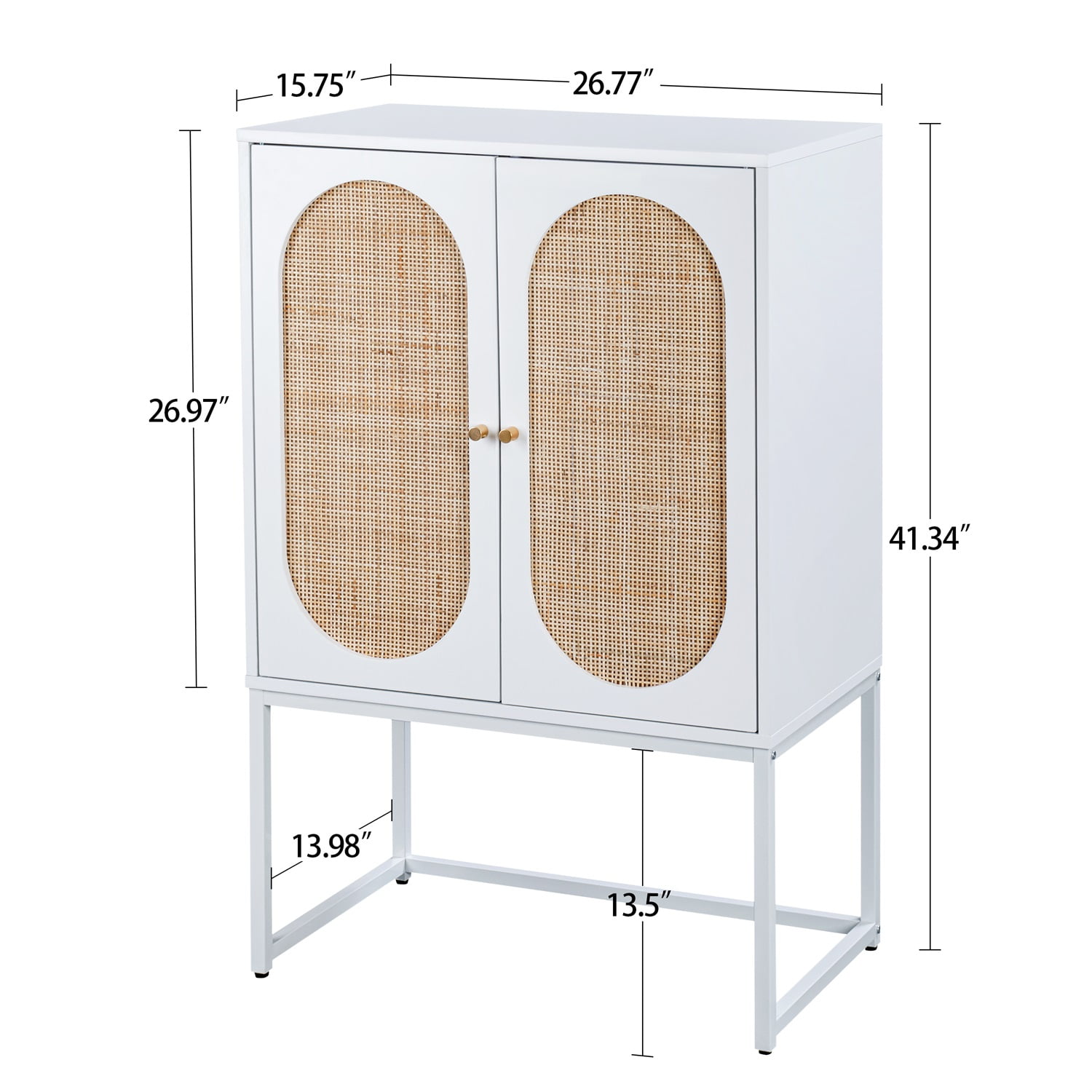 Kadyn Floor Storage Cabinet, Particle Board Kitchen Storage Cabinet with 2 Doors, Modern Storage Cabinet for Living Room, White Kadyn Floor Storage Cabinet, Particle Board Kitchen Storage Cabinet with 2 Doors, Modern Storage Cabinet for Living Room, White