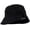 Black, variant on CoCopeaunts Bucket Hat for Women Sun Protection Pleated Fisherman Hat Four Seasons Solid Color Cycling Hiking Ponytail Hat