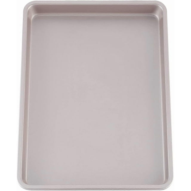 13-Inch Rimmed Baking Pan, Non-Stick Carbon Steel Cookie Sheet Pan for Oven Roasting Meat Bread Jelly Roll Battenberg Pizzas Pastries 9.7" x 13.6" x 1
