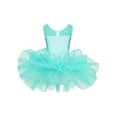 thumbnail image 2 of Zaldita Kids Girls Shiny Sequins Ballet Tutu Dress Leotard Gymnastics Outfits Stage Performance Dance Costume Green 4, 2 of 7