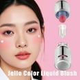 thumbnail image 4 of Matte Liquid Blush Highlight, 3-In-1 Blusher Cream, Sponge Head Applicator, Natural Finish, For Women, Buildable Coverage, Long-Lasting Wear, Hydrating Formula, Daily Makeup Essential | Plastic, E, 4 of 9