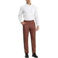 thumbnail image 2 of Lars Amadeus Work Pants for Men Plaid Business Formal Prom Checked Trousers, 2 of 6