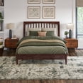 thumbnail image 2 of AFI Orleans Full Solid Wood Low Profile Sleigh Platform Bed in Walnut, 2 of 13