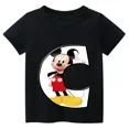 thumbnail image 4 of Nueva camiseta de algodón de alta calidad con combinación de letras de verano para niños, camiseta de manga corta con fuente ABCDEF de Disney Mickey Mouse, 4 of 5