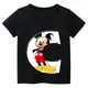 thumbnail image 4 of Nueva camiseta de algodón de alta calidad con combinación de letras de verano para niños, camiseta de manga corta con fuente ABCDEF de Disney Mickey Mouse, 4 of 5
