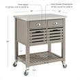 thumbnail image 2 of Linon Robbin Wood Kitchen Storage and Prep Cart in Gray, 2 of 14