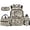 Grey Camo Bass Fish Bow, variant on Pzuqiu Camo Bass Fish School Backpack with Lunch Box for Boys 12-15 Student Schoolbag Set for Kids 2nd Grade Elementary/Middle School Bookbag with Lunch Bag Pencil Case Water Bottle Cover