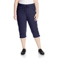 thumbnail image 2 of Women's Plus Size Drawstring Stretch Cropped Trousers Yoga Pants Sweatpants, 2 of 4