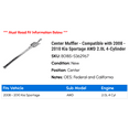 thumbnail image 2 of Center Muffler - Compatible with 2008 - 2010 Kia Sportage AWD 2.0L 4-Cylinder 2009, 2 of 2