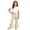 Yellow#9527, variant on BOOMNY Girls Cotton Linen Pants Wide Leg Pants for Girl Trendy Striped Elastic Waist Casual Pant With Pocket
