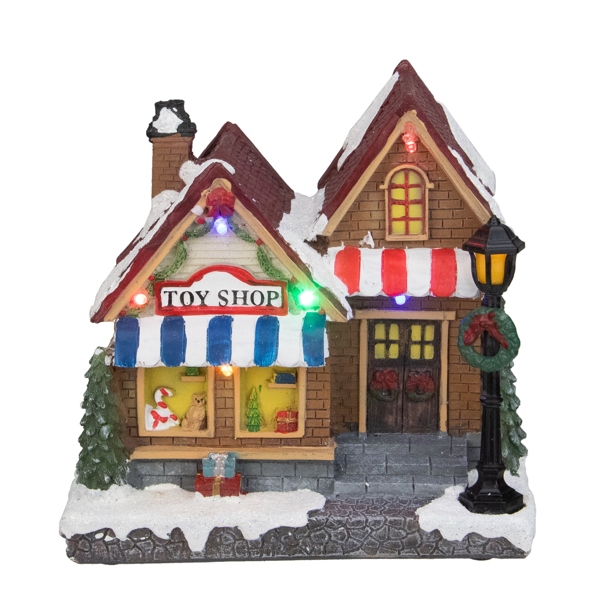 5.75" LED Lighted Christmas Village Toy Shop Table Top Decoration