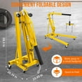 thumbnail image 4 of Kojooin 2 Ton 4000 Lbs Engine Hoist with Lever, Folding Cherry Picker Engine Lift Hydraulic Tilting Engine Shop Crane with 6 Iron Caster Wheels Telescopic Boom Hitch, 4 of 7