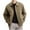 Khaki, variant on hotojiny Men's Fleece Jackets Winter Waterproof Full Zip Lightweight Jacket Casual Soft Warm Sherpa Lined Coats with Pockets M-3Xl