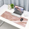 thumbnail image 6 of Pink Marble Gold Pink Mouse pad for Desk Cute Pink Desk Accessories, Large Desk Mat Large Mouse Pad,Keyboard pad Laptop mat(31.5x11.8in) Laptop Protector Computer Accessories Cute Pink Desk mat, 6 of 6