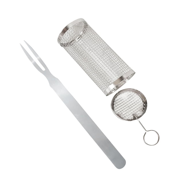 Cesta para barbacoa Red de barbacoa de acero inoxidable para carne, pescado, camarones, verduras (pequeño 20 cm) Ehuebsd Para Estrenar
