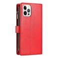 thumbnail image 2 of Funda con tapa estilo vintage para iPhone 13 Pro Max, ranura para múltiples tarjetas, protección total, estilo retro, material PU+TPU, 2 of 5