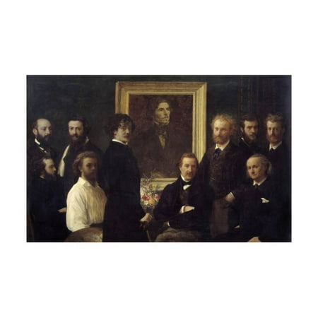 - Tribute to Eugene Delacroix. Painting by Henri Fantin Latour Print Wall Art