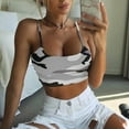 thumbnail image 3 of Pompotops Womens Summer Fashion Magic Claw Print Tube Top Strap Close-fitting Vest, 3 of 8