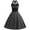 Black, variant on IBTOM CASTLE Women Vintage 50's 60's Rockabilly Audrey Hepburn Tea Dress Halter Polka Dot Wedding Cocktail 1950s Party Swing Short Gown 2XL Hot Pink