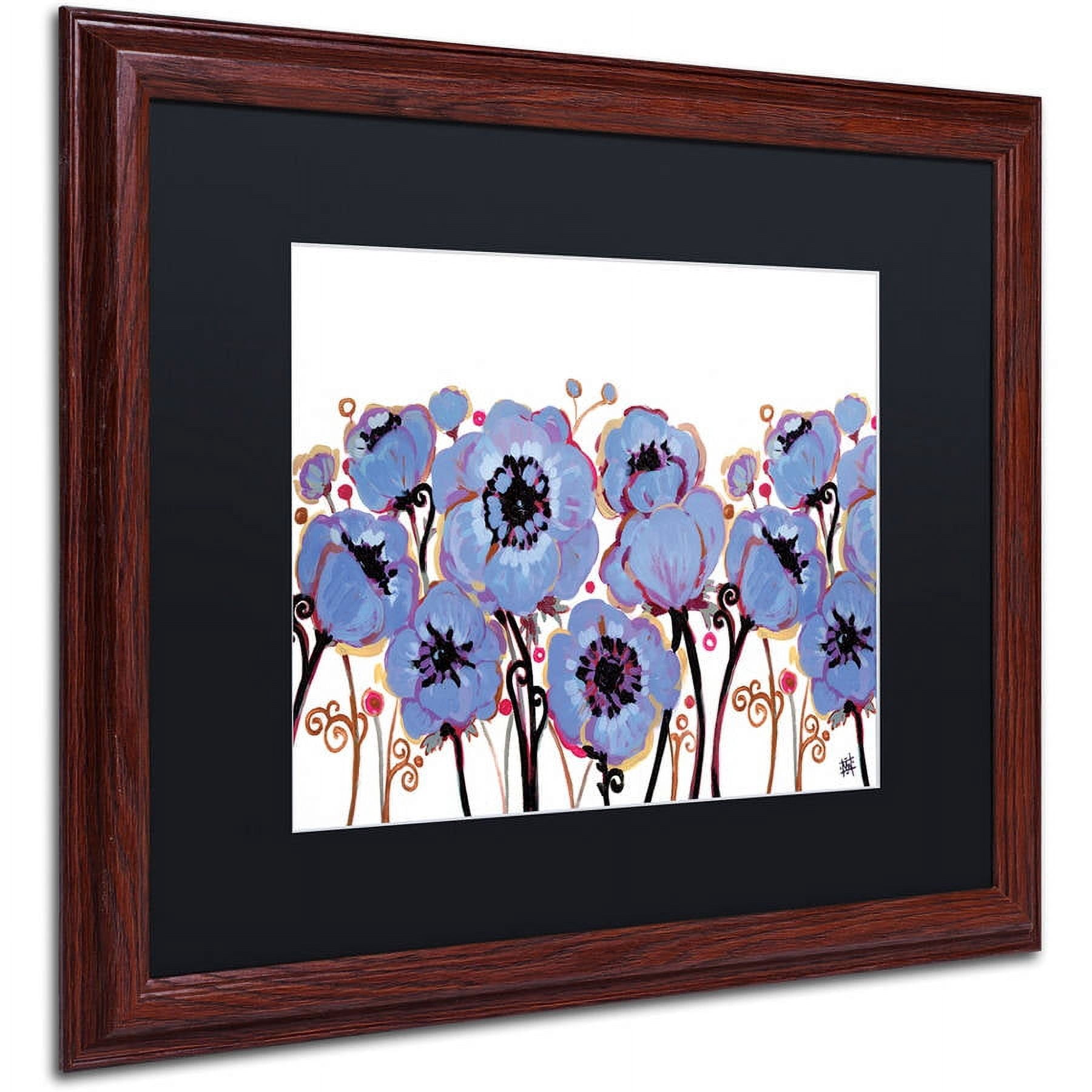 Trademark Fine Art "5" Canvas Art by Natasha Wescoat, Black Matte, Wood Frame