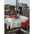 thumbnail image 2 of Outdoor Tablecloths with Umbrella Hole & Zipper, Red Grey Round Tablecloths 60 Inch, Abstract Geometric Color Block Oil Painting Waterproof Table Cloth, Patio/Pool/Picnic Table Covers, 2 of 8