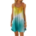 thumbnail image 1 of Kcodviy Robe de Plage pour Femme Robe Bikini à Boutons devant Tenue de Plage Couvre-Maillots Décontractée Vacances Robe Grande Taille pour Femme Décontractée Courte d'Été à Col Licou, 1 of 4
